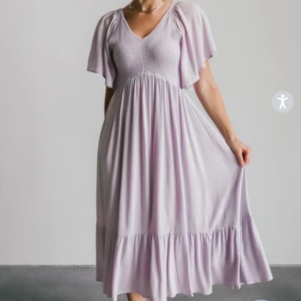FELICITY SMOCKED DRESS | LILAC size M NWT